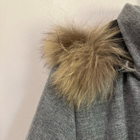 Lapin House Girls Winter Coat Faux Fur Hood Belted Quilted Jacket Size 14 - Picture 4 of 8